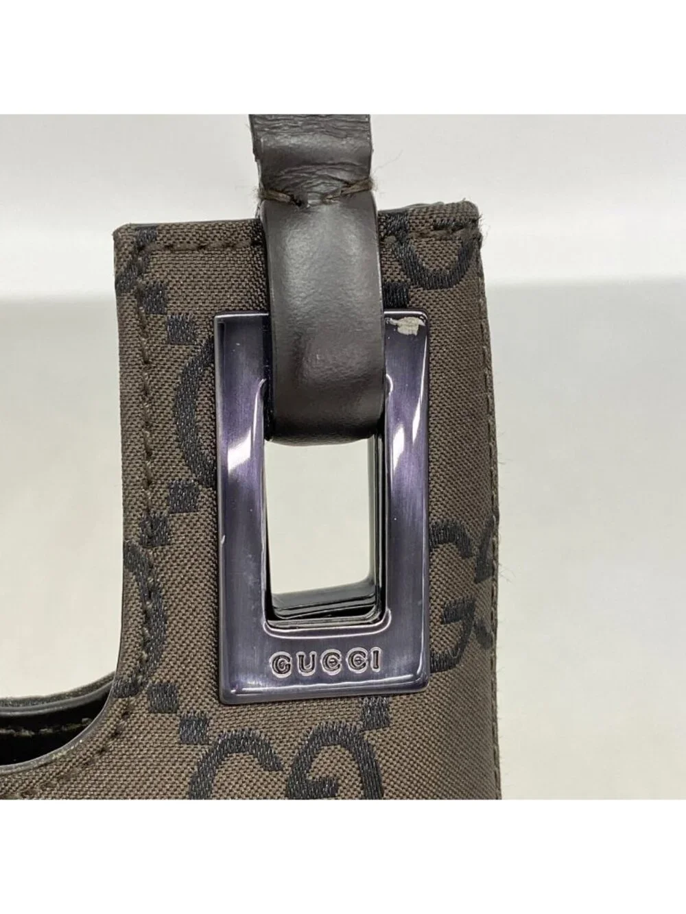 Gucci Shoulder Bag GG Nylon Brown